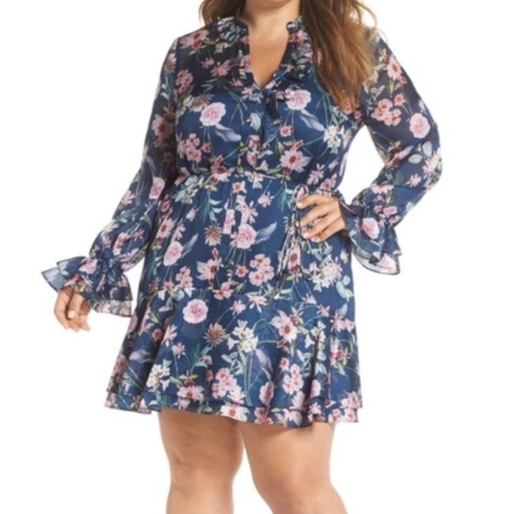 Nordstrom COOPER ST Rita Floral Print Mini Dress NWT sz 14W